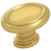 Belwith Keeler Berkshire 1-1/2" Traditional Ringed Oval Cabinet / Drawer Knob Brushed Golden Brass