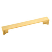 Belwith Keeler Avenue 7-9/16 Inch Center to Center Modern Minimalist Cabinet Handle / Drawer Pull Brushed Golden Brass