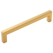 Belwith Keeler Coventry 6-5/16" Center to Center Sleek Square Cabinet Handle / Drawer Pull Brushed Golden Brass