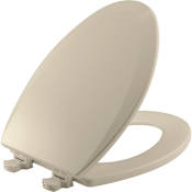 Bemis Elongated Closed-Front Toilet Seat and Lid with Easy Clean Hinge Almond