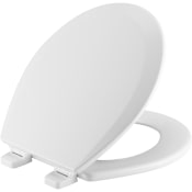 Bemis Round Closed-Front Toilet Seat and Lid with Stay-Tite Seat Fastening System and Precision Seat Fit White