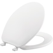 Bemis Round Plastic Closed-Front Toilet Seat and Lid White