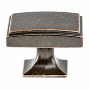 Berenson Hearthstone Pack of (10) - 1-9/16" Rectangular Cabinet Knobs / Drawer Knobs Weathered Verona Bronze
