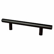 Berenson Tempo 3-3/4" Center to Center Contemporary Bar Style Cabinet Handle / Drawer Pull Black