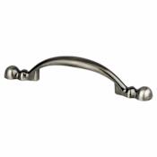 Berenson Advantage Plus Two 3 Inch Center to Center Arch Cabinet Pull Brushed Black Nickel
