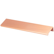 Berenson Bravo 9-1/16 Inch Long Finger Tab Large Cabinet Lip Pull / Drawer Lip Pull from the Uptown Appeal Series Brushed Copper