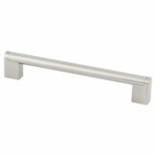 Berenson Studio 7-9/16" (192mm) Center to Center Urban Modern Hollow Stainless Steel Cabinet Handle / Drawer Pull Stainless Steel