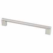 Berenson Studio 8-13/16" (224mm) Center to Center Urban Modern Hollow Stainless Steel Cabinet Handle / Drawer Pull Stainless Steel