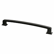 Berenson Hearthstone 12" Center to Center Farmhouse Traditional Square Lines Appliance Handle / Pull Black