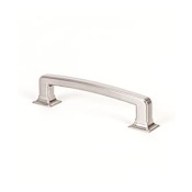 Berenson Hearthstone Pack of (25) - 5-1/16" (128mm) Center to Center Thick Rustic Modern Cabinet Handles / Drawer Pulls Brushed Nickel