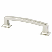Berenson Hearthstone 5-1/16" (128 mm) Center to Center Thick Bold Farmhouse Cabinet Handle / Drawer Pull Brushed Nickel
