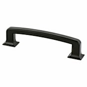 Berenson Hearthstone 5-1/16" (128 mm) Center to Center Thick Bold Farmhouse Cabinet Handle / Drawer Pull Black