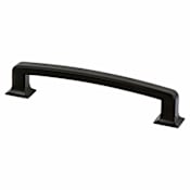 Berenson Hearthstone 6-5/16" Center to Center Thick Rugged Bold Cabinet Handle / Drawer Pull Black