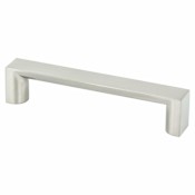 Berenson Elevate 5-1/16" (128 mm) Center to Center Thick Wide Square Cabinet Handle / Drawer Pull Brushed Nickel