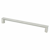 Berenson Elevate 10-1/16" Center to Center Wide Thick Bold Square Large Cabinet Handle / Drawer Pull Brushed Nickel