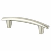 Berenson Meadow 3-3/4 Inch Center to Center Curved Bar Style Cabinet Handle / Drawer Pull Brushed Nickel