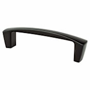 Berenson Aspire 3-3/4" (96 mm) Center to Center Contemporary Curved Cabinet Handle / Drawer Pull with Mounting Hardware Matte Black