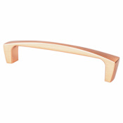 Berenson Aspire 5-1/16" (128 mm) Center to Center Contemporary Contoured Cabinet Handle / Drawer Pull with Mounting Hardware Brushed Copper