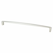 Berenson Aspire 18 Inch Center to Center Sleek Contoured Appliance Handle / Appliance Pull with Mounting Hardware Brushed Nickel
