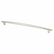 Berenson Meadow 12-3/5" (320 mm) Elegant Curved Bar Large Oversized Cabinet Handle / Drawer Pull Brushed Nickel