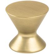 Berenson Domestic Bliss 1-3/16 Inch Contemporary Hourglass Cone Cabinet Knob / Drawer Knob Modern Brushed Gold