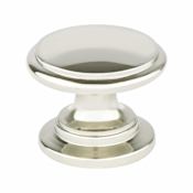 Berenson Designers Group 10 1-3/16 Inch Flat Top Round Cabinet Knob / Drawer Knob Polished Nickel