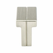 Berenson Skyline 1-3/8 Inch Modern Industrial T Rectangular Cabinet Knob / Drawer Knob Brushed Nickel