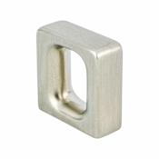 Berenson Dual 5/8" (16mm) Center to Center Modern Negative Space 1" Square Cabinet Knob / Drawer Knob by R. Christensen Brushed Nickel
