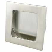 Berenson Stylus 2-1/2 Inch Flush Inset Modern Recessed Flush Sliding Door / Pocket Door Pull Pull by R. Christensen Brushed Nickel