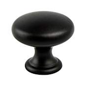 Berenson Advantage 1-1/4 Inch Mushroom Cabinet Knob Black