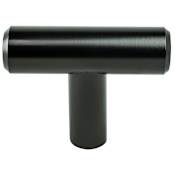 Berenson Modern 1-9/16 Inch "T" Bar Cabinet Knob Drawer Knob from Transitional Advantage Two Black
