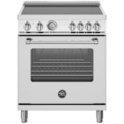 Bertazzoni Master 30 Inch Wide 4.7 Cu. Ft. Free Standing Induction Range Stainless Steel