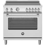 Bertazzoni Master 36 Inch Wide 5.9 Cu. Ft. Free Standing Induction Range Stainless Steel