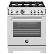 Bertazzoni Professional 30 Inch Wide 4.6 Cu. Ft. Free Standing Dual Fuel Range Stainless Steel