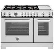Bertazzoni Professional 48 Inch Wide 7 Cu. Ft. Free Standing Dual Fuel Range Stainless Steel