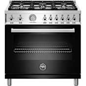 Bertazzoni Professional Series 36 Inch Wide 5.9 Cu. Ft. Free Standing Gas Range Black