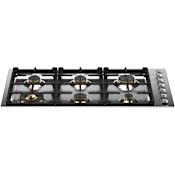 Bertazzoni Professional 36 Inch Wide 6 Burner Gas Cooktop Stainless Steel