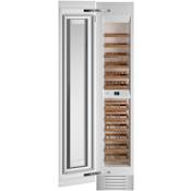 Bertazzoni 18 Inch Wide 52 Bottle Capacity Left Swing Column Wine Cooler with Panel-Ready Door and Humidity Control Panel Ready