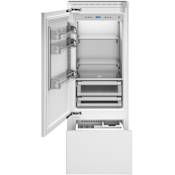 Bertazzoni 30 Inch Wide 14 Cu. Ft. Bottom Mount Left Hand Refrigerator White