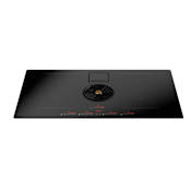 Bertazzoni 36" Induction XT Down Draft Cooktop with 4 Cooking Zones and 400 CFM Center Ventilation Black