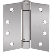 Best Access 2060R Series 4-1/2" x 4" Spring Square Corner Mortise Door Hinge - Single Satin Chrome