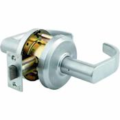 Best Access QCL 200 Series Passage Door Lever Set with "M" Lever, ANSI Strike and 2-3/4" Backset Satin Chrome