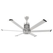 Big Ass Fans i6 60" 6 Blade Indoor Smart Ceiling Fan with Remote Control and Brushed Silver Motor / Body Brushed Silver