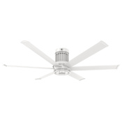 Big Ass Fans i6 60" 6 Blade Low Profile Outdoor Smart Ceiling Fan with Remote Control and White Motor / Body Matte White