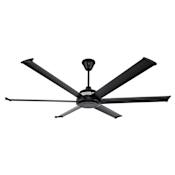 Big Ass Fans Mammoth 72" Cross Bolt Mount 6 Blade Indoor / Covered Outdoor Smart Ceiling Fan with Remote Control Black