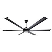 Big Ass Fans Mammoth 84" Cross Bolt Mount 6 Blade Indoor / Covered Outdoor Smart LED Ceiling Fan with Remote Control Black
