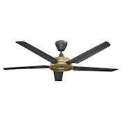 Big Ass Fans Speakeasy 60" 5 Blade Universal Mount Indoor Ceiling Fan with Remote Control Matte Black / Brushed Brass