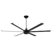 Big Ass Fans Turbo6 84" Universal Mount 6 Blade Indoor / Outdoor Ceiling Fan with Remote Control Black