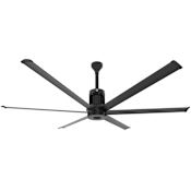Big Ass Fans i6 84" 6 Blade Outdoor Smart Ceiling Fan with Remote Control and Black Motor / Body Black