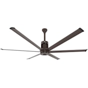 Big Ass Fans i6 84" 6 Blade Outdoor Smart Ceiling Fan with Remote Control and Oil Rubbed Bronze Motor / Body Oil Rubbed Bronze